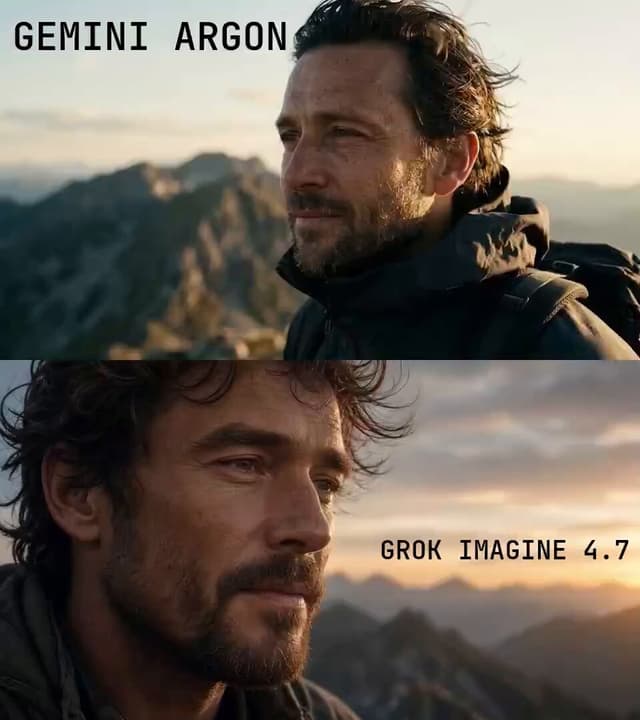 Grok Imagine vs Gemini: Human Face Close-up