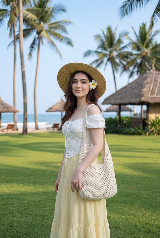 Social Media Post - Tropical Resort Lifestyle Portrait Prompt — output