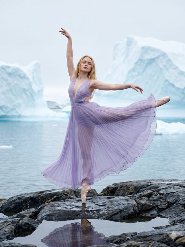 Product Marketing - Ballerina on Arctic Icebergs — output