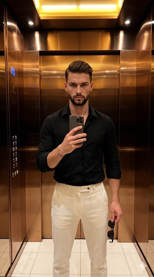 Profile / Avatar - Urban Fashion Elevator Portrait — output
