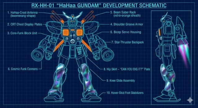 HaHaa Gundam blueprint concept — output