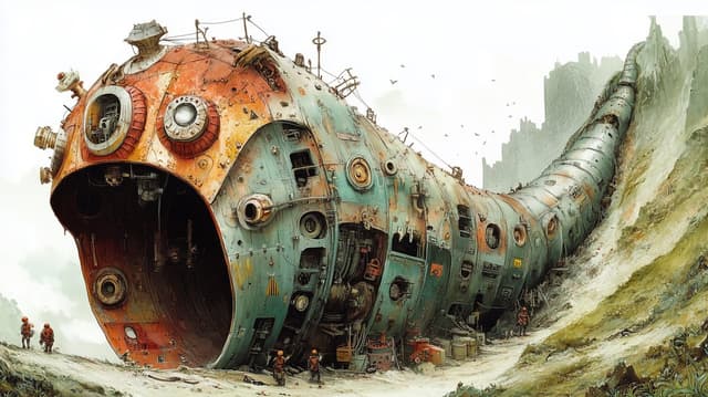 Game Asset - Massive Ancient Abandoned Alien Mining Machine Prompt — output