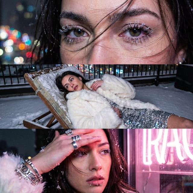 Structured rooftop winter portrait (JSON) — output