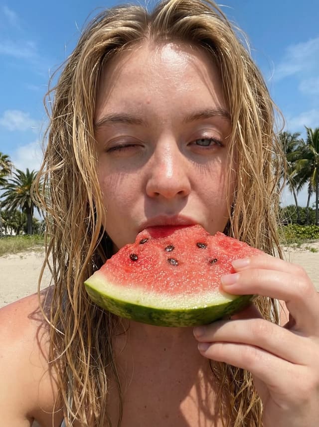 Profile / Avatar - Outdoor Summer Watermelon Selfie (Detailed JSON) — output