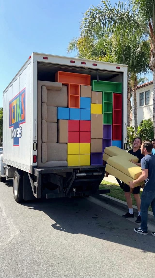 YouTube Thumbnail - Tetris Home Organization Humor Prompt — output