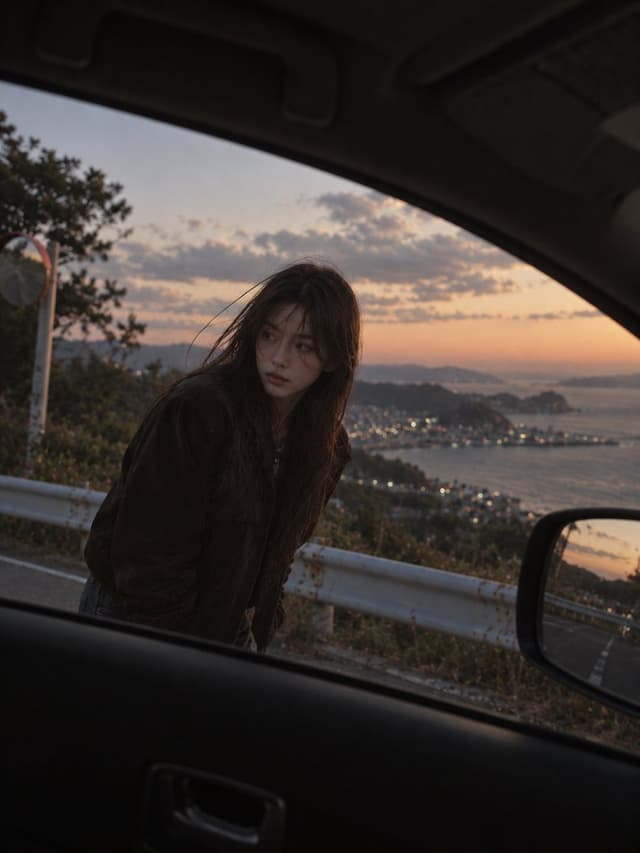 Social Media Post - Spontaneous coastal road travel photo — output