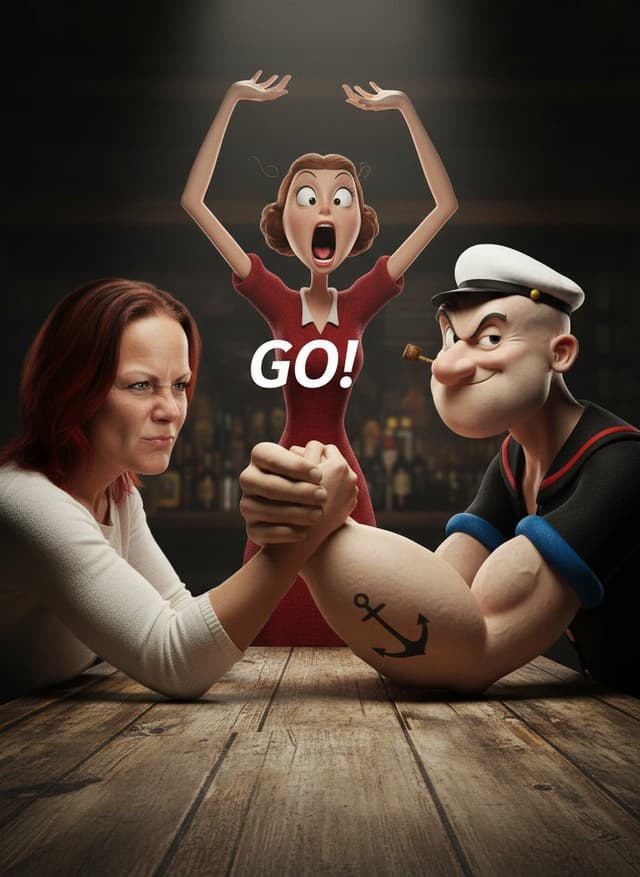 Image-to-Image Transformation: Arm Wrestling with Popeye — output