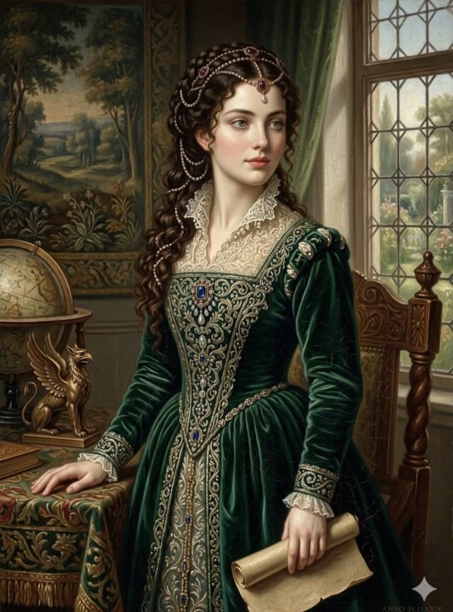 Comic / Storyboard - Renaissance Noblewoman Oil Portrait — output