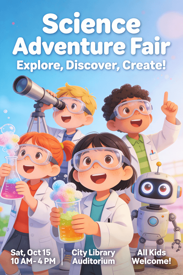 Fun Educational Children's Science Fair Poster — output