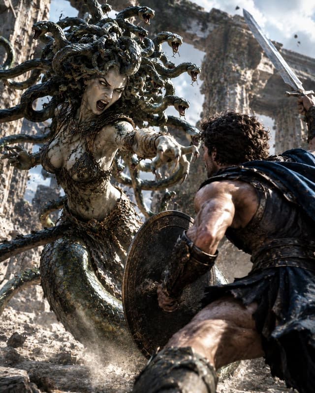 Comic / Storyboard - Medusa Battles Perseus — output