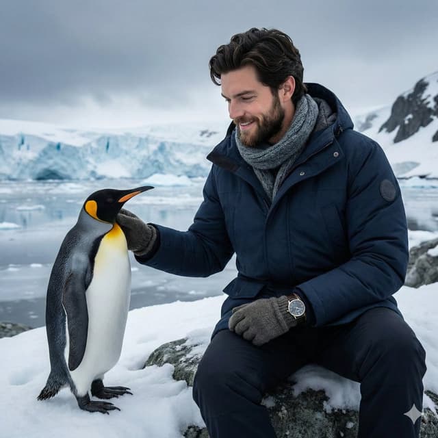 Antarctic Penguin Encounter Photograph Prompt — output