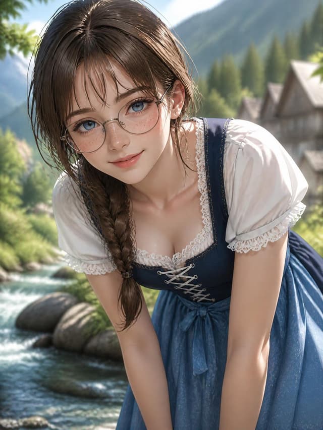 Profile / Avatar - Alpine Dirndl Anime Portrait — output