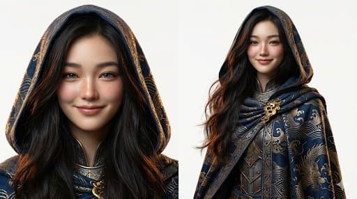 Game Asset - Side-by-Side Fantasy Character Design Sheet — output