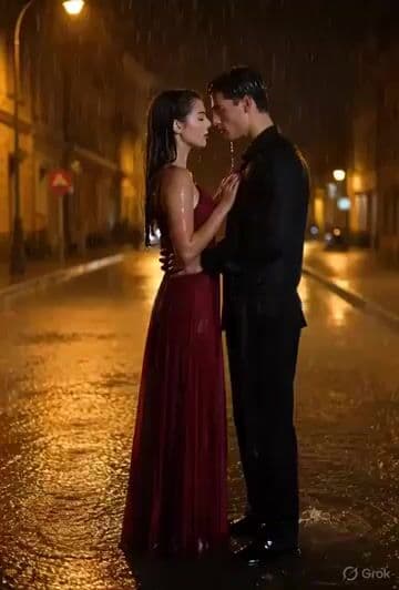 Cinematic Couple Dancing in Rain — cover