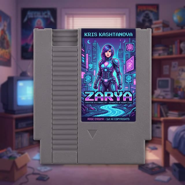 Turn a social bio into a NES cartridge cover — output