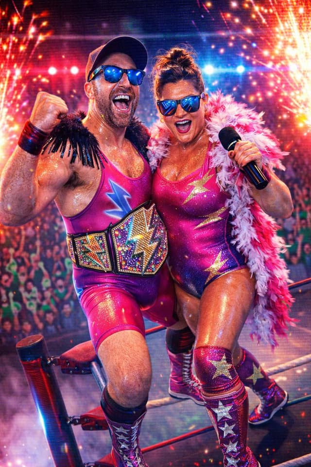 Glitter-Bomb Pro-Wrestling Idol Recasting Prompt — output