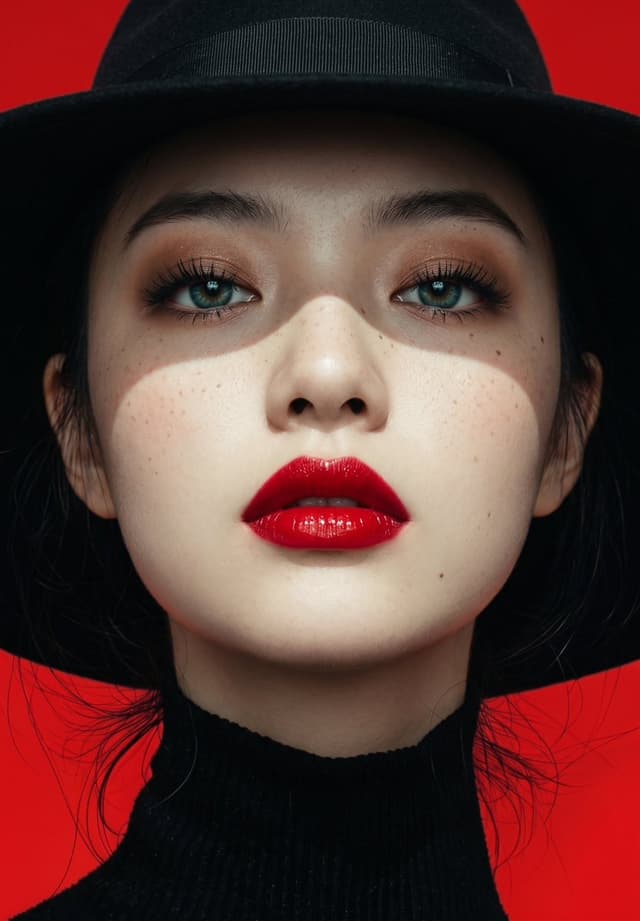 Product Marketing - Avant-Garde Chiaroscuro Red Portrait — output