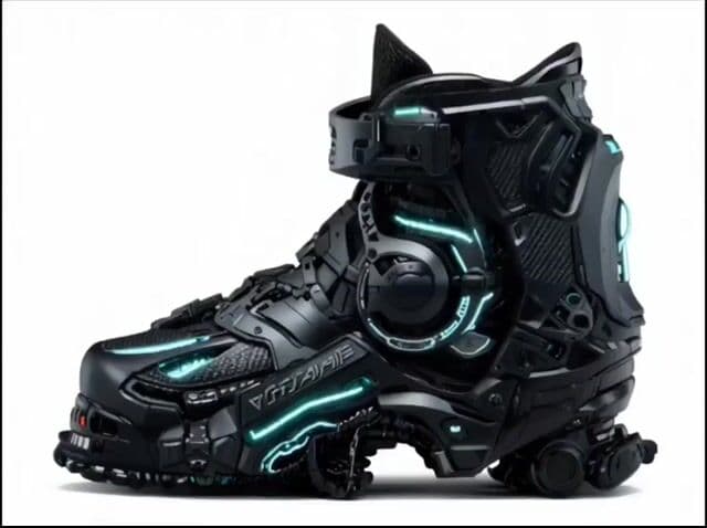Futuristic Cyberpunk Boot Morphing Video — cover