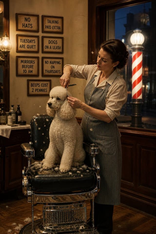Social Media Post - Vintage Barbershop Interior Scene — output