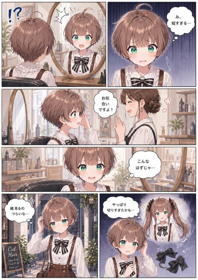 Comic / Storyboard - Haircut Regret Manga Page — output