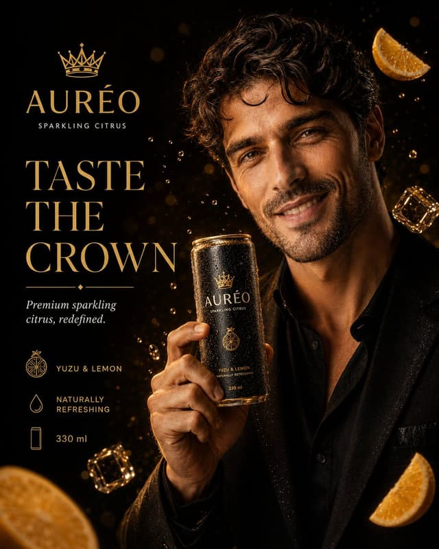 Product Marketing - Premium Beverage Ad Poster — output