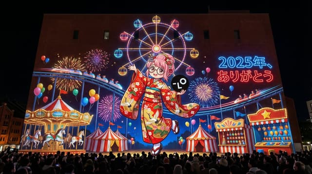 New Year's Eve Projection Mapping on Skyscraper Prompt — output