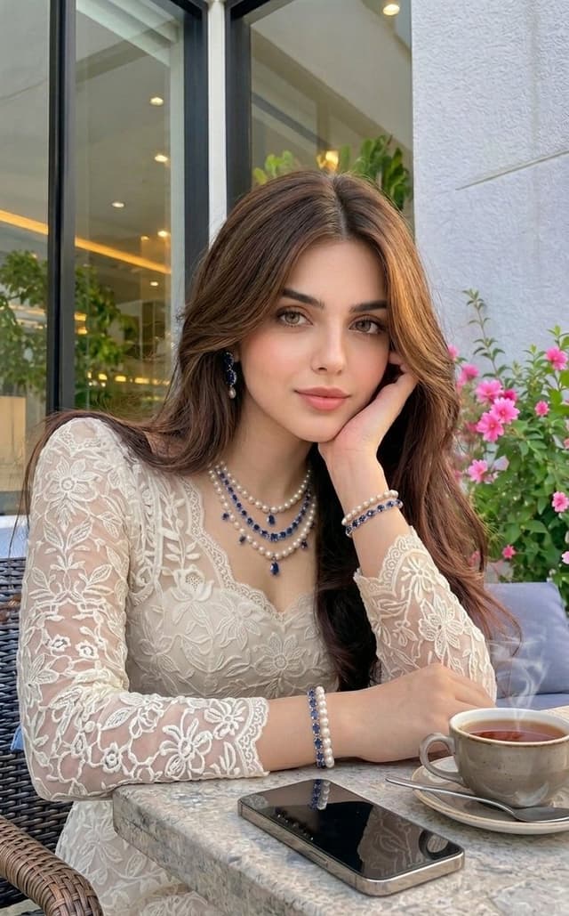 Product Marketing - Elegant Lace Dress Cafe Portrait — output