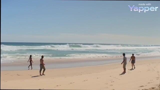 Cinematic Beach Scene with Sandworm and Warrior — cover