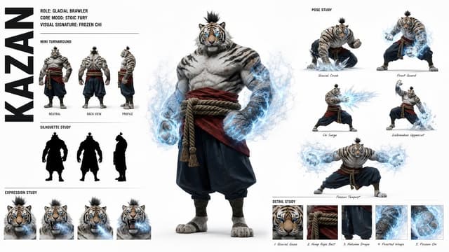 Product Marketing - High-Fashion Character Concept Art Sheet — output