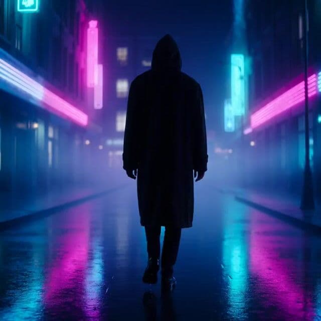 Cinematic cyberpunk street scene video prompt — cover