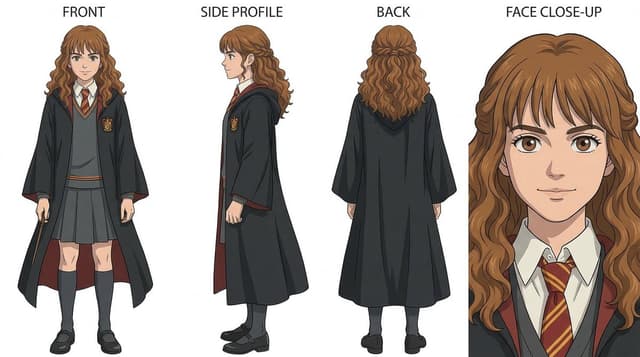 Game Asset - Ghibli-Inspired Character Turnaround — output