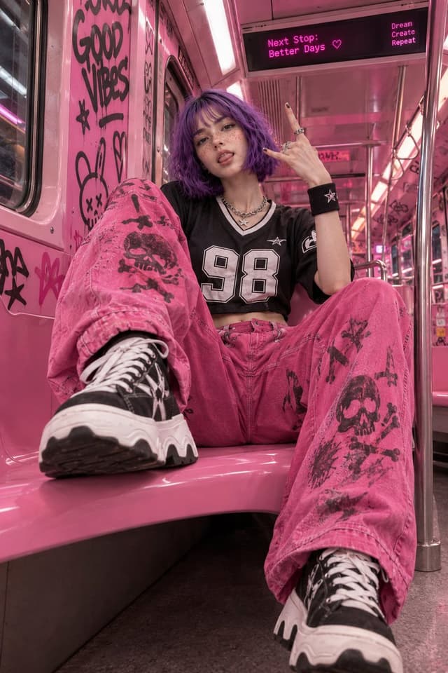 Product Marketing - Y2K Subway Fashion Portrait — output