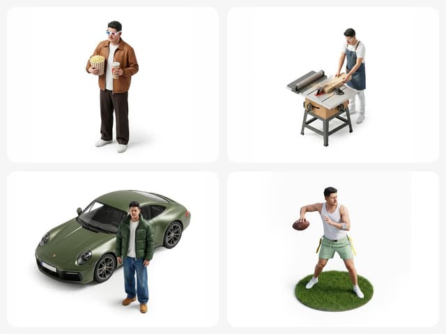Game Asset - Isometric Figurine from Selfie Prompt Template — output