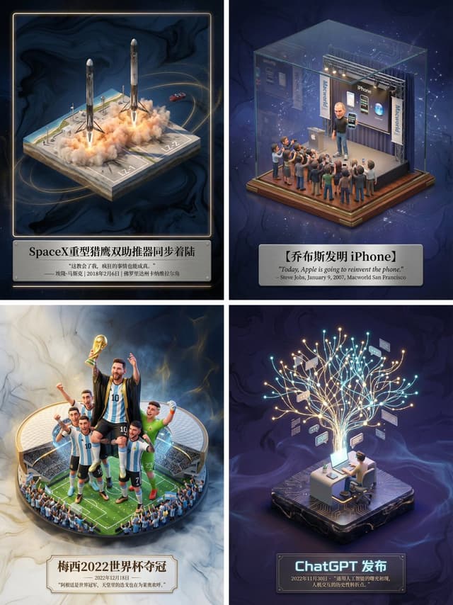 Museum-Grade 3D Diorama Poster for Historical Events — output