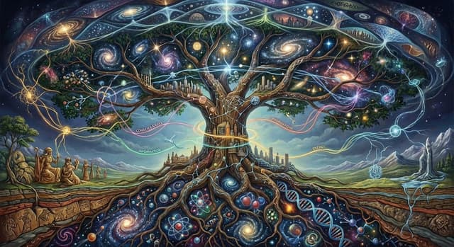 Abstract illustration of the structure of this world — output