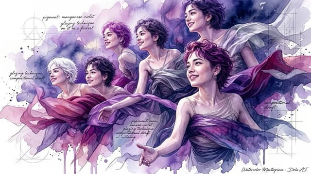 Atmospheric Watercolor AI Illustration — output