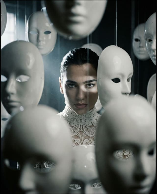 Social Media Post - Surreal porcelain mask portrait — output