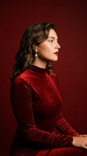 Profile / Avatar - Crimson Velvet Studio Portrait — output