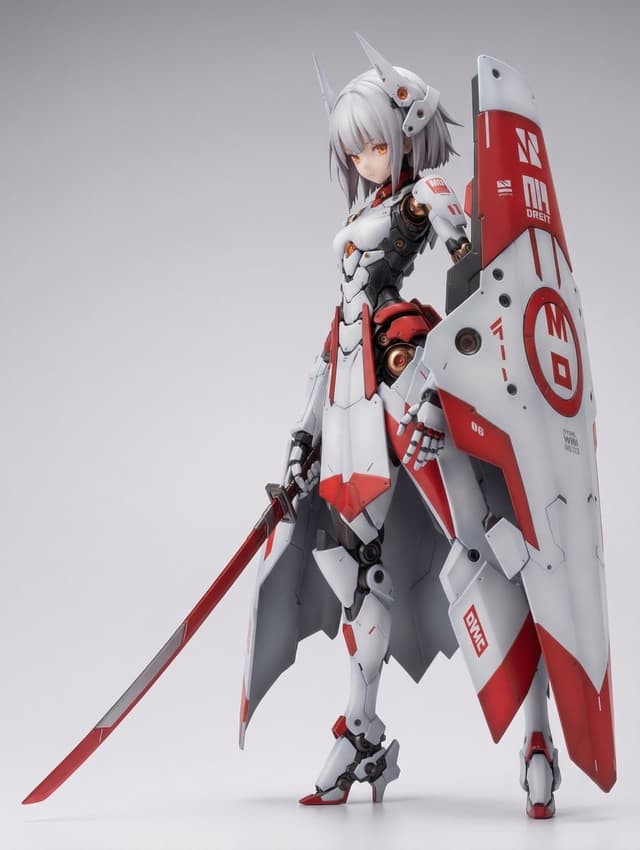 Game Asset - KNIGHT MECHA GIRL Figure Generation Prompt — output