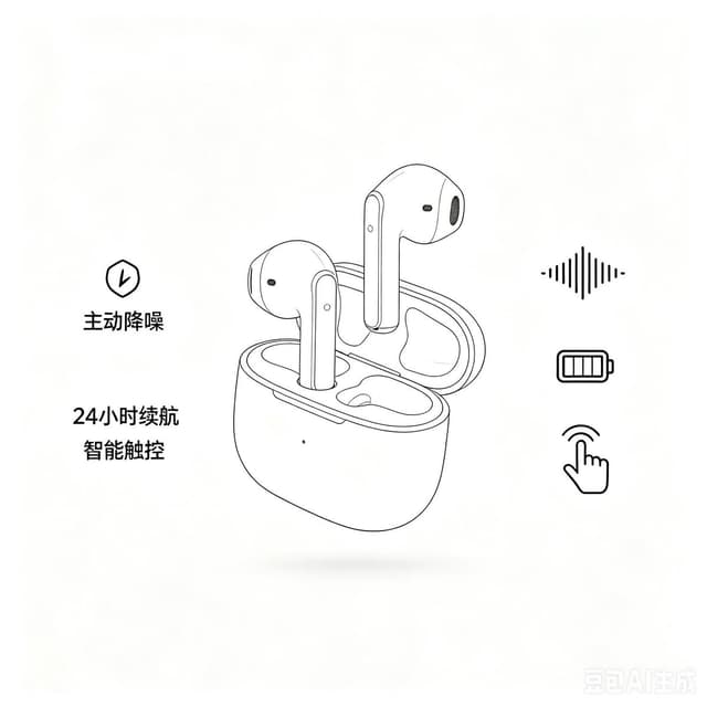 E-commerce Main Image - Minimalist Headphone E-commerce Product Photo — output