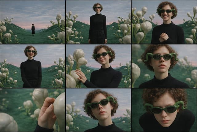 Comic / Storyboard - Cinematic Contact Sheet Generation from Reference Image — output