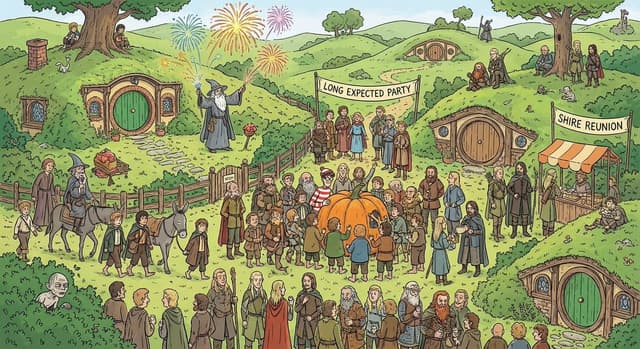 Where’s Waldo-style LOTR in the Shire — output