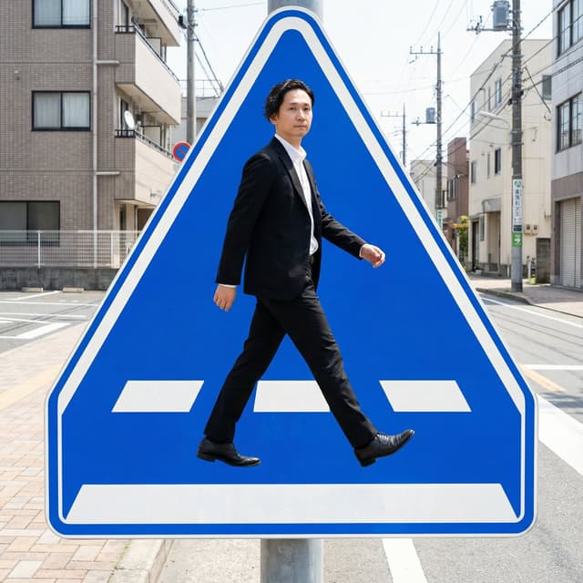Pedestrian Markings as Personal Silhouette — output