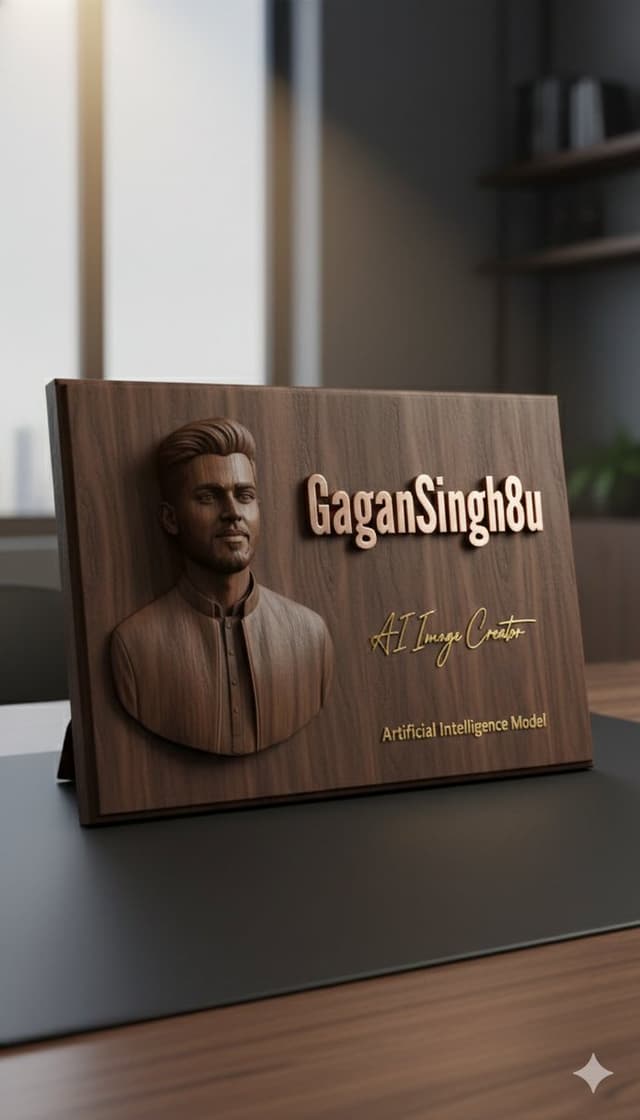 E-commerce Main Image - 3D Embossed Executive Plaque Mockup from Reference Image — output