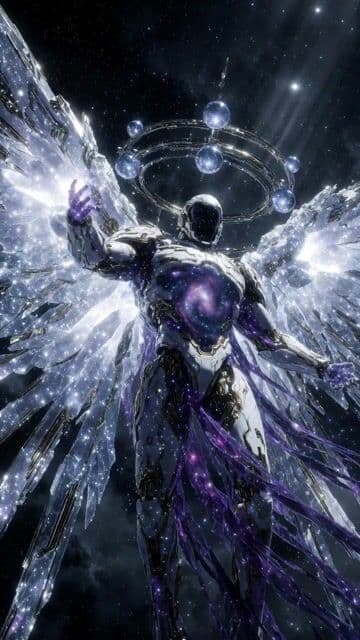 Hyperrealistic Cosmic-Mechanical Celestial Being — cover