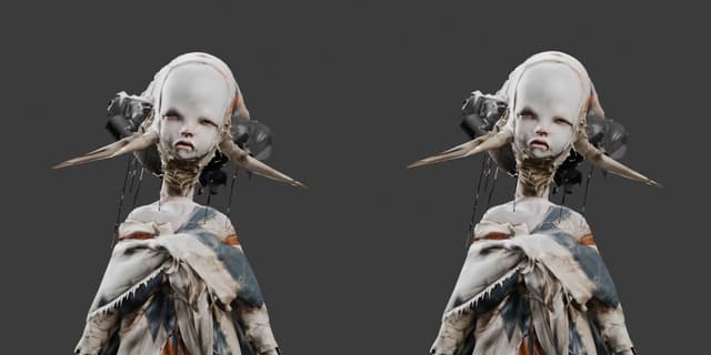 Game Asset - Side-by-Side 3D Character Bust Preview — output