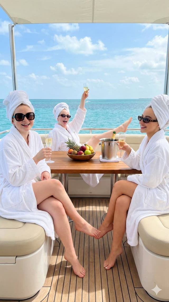 Luxury Spa Day on Yacht Trio Prompt — output