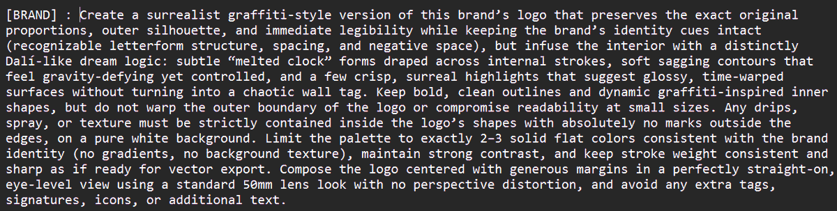 Surreal Melting Logo Generation Template — output