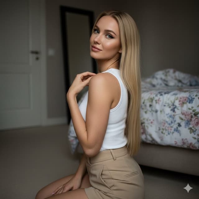 Moody Indoor Portrait of Polina Gagarina Prompt — output