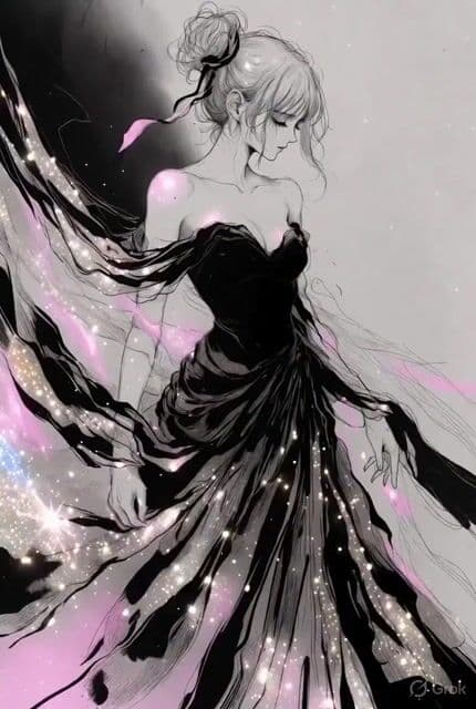 Ethereal Woman Ink and Pencil Sketch — cover
